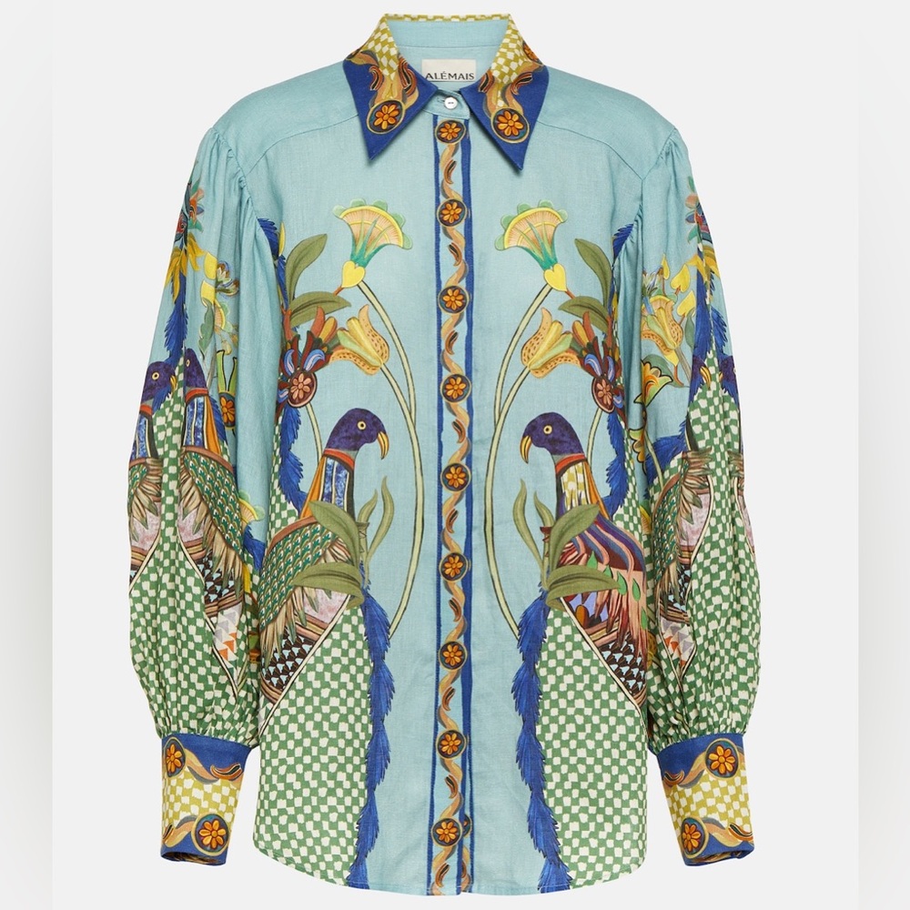 Alemais Linen Shirt - Size 8